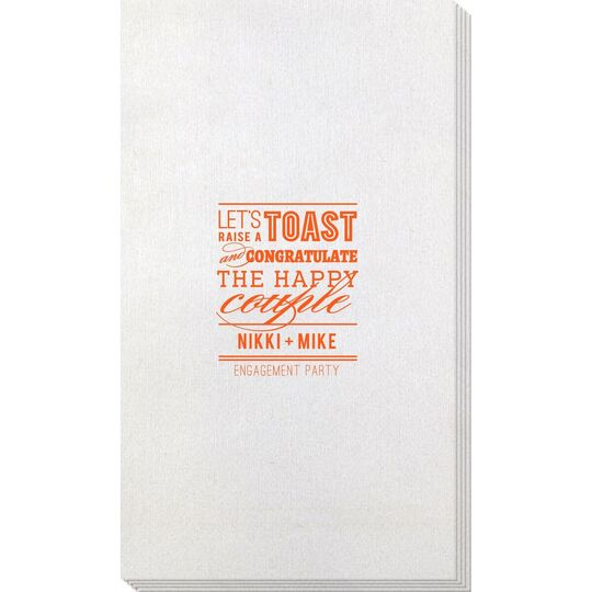 Let's Raise a Toast Bamboo Luxe Guest Towels